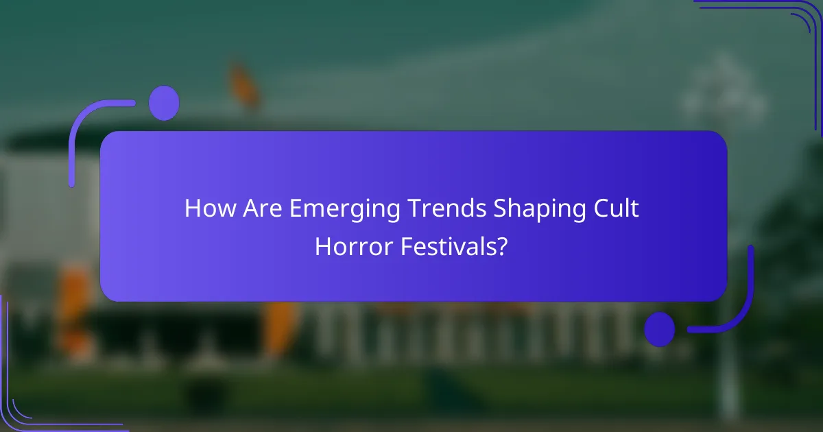 How Are Emerging Trends Shaping Cult Horror Festivals?