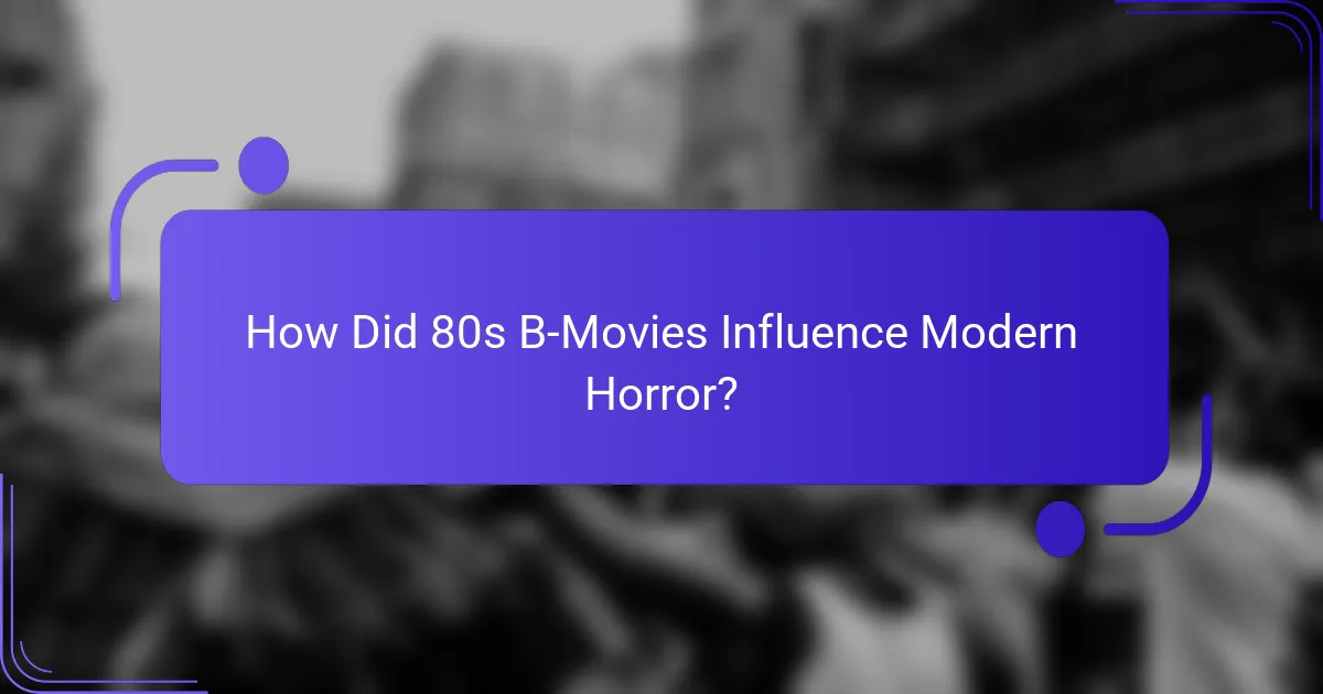 How Did 80s B-Movies Influence Modern Horror?
