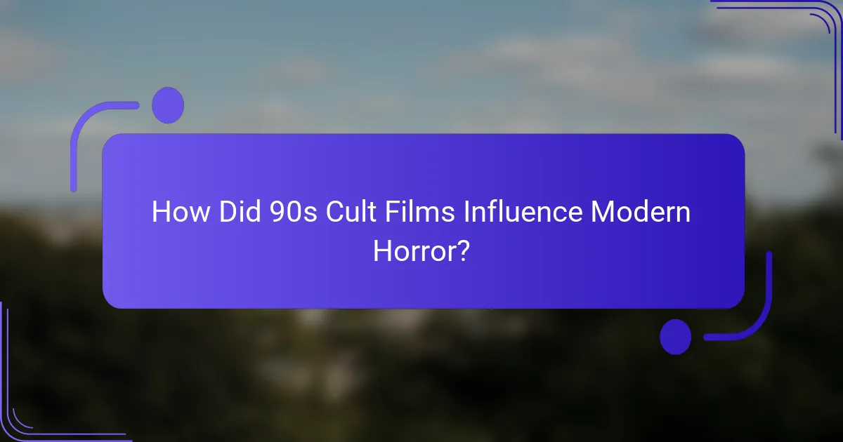 How Did 90s Cult Films Influence Modern Horror?