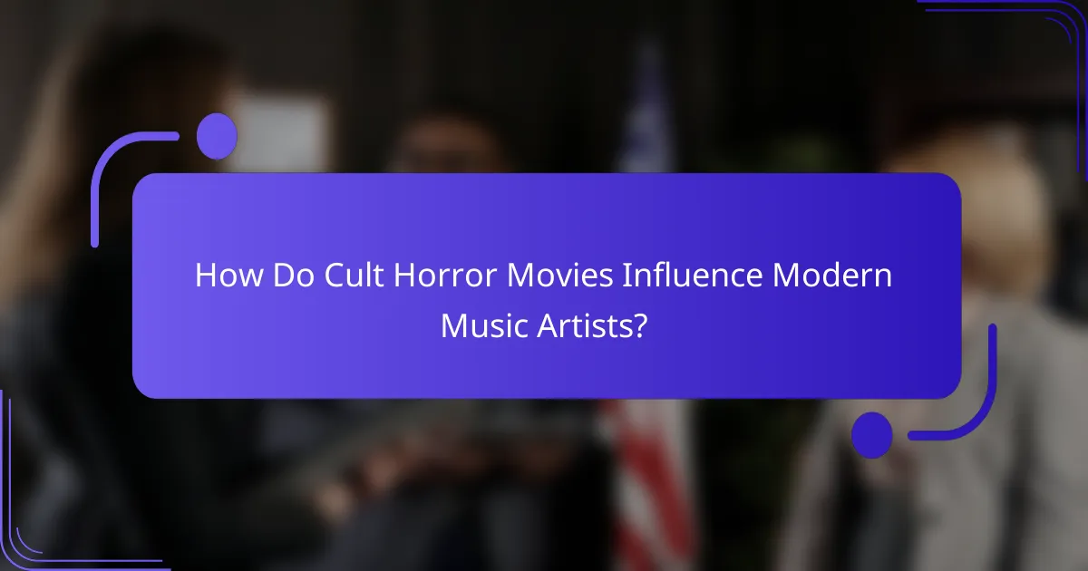 How Do Cult Horror Movies Influence Modern Music Artists?