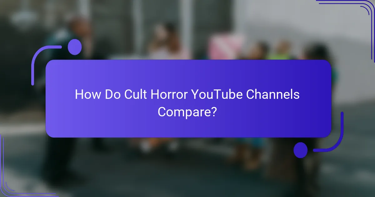 How Do Cult Horror YouTube Channels Compare?