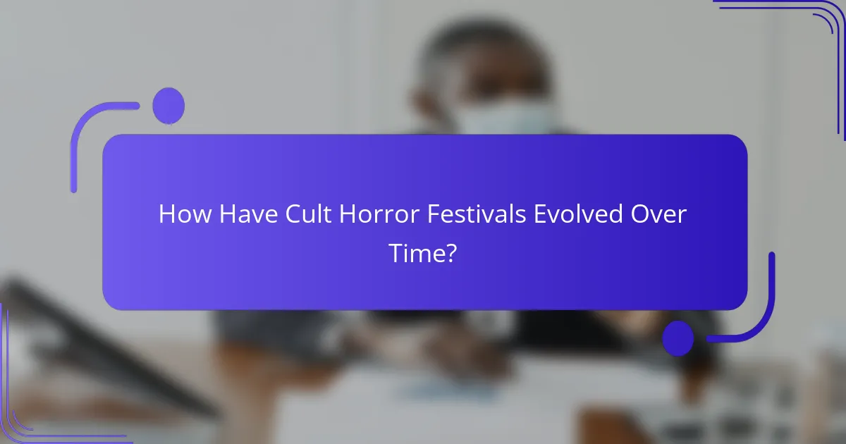 How Have Cult Horror Festivals Evolved Over Time?