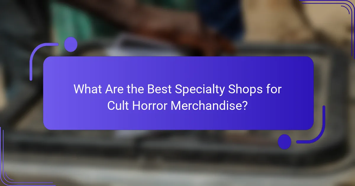 What Are the Best Specialty Shops for Cult Horror Merchandise?