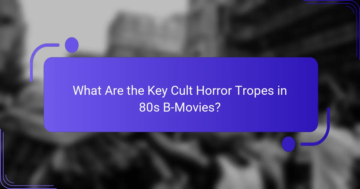 What Are the Key Cult Horror Tropes in 80s B-Movies?